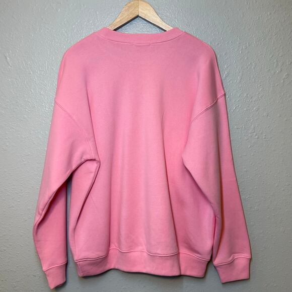 Judith March Sweatshirt Strawberry Pink Pullover Rhinestone Funky Artsy Large - Picture 12 of 12